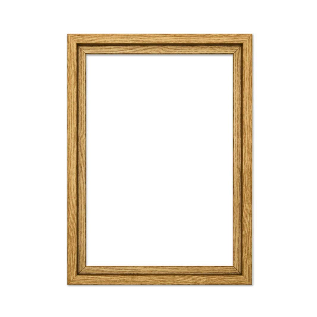 L Shape Picture/Photo/Poster frame - With an MDF backing board - Ready to hang or stand - Oak Colour Frame - 8" x 6"
