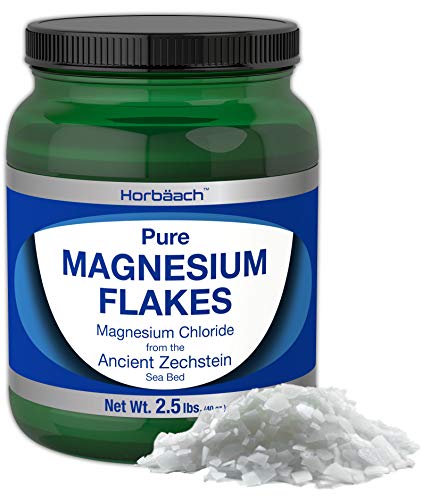 Horbaach Magnesium Chloride Flakes 2.5 lbs | Pure Genuine Ancient Zechstein Flakes | Outperforms Leading Epsom Salts | Rapid Absorption for Foot, Body and Bath Soaks