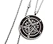 exoticdream Black Inverted Pentagram Samael Lilith Baphomet Satanic Sabbatic Goat Lucifer Wiccan Pewter Pendant (24