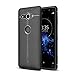 For Sony Xperia XZ2 Compact H8324 Case with Screen Protector - Full Coverage Soft Slim Protective Leather Case with [2 PACK] Free Bubble Clear 9H Hardness Tempered Glass Protector for Sony XZ2 Compact