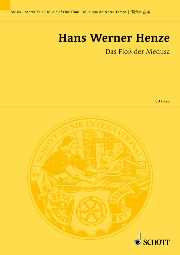 (The Raft of the Medusa): Oratorium für Sopran, Bariton, Sprechstimme, gemischten Chor (dazu neun Knaben, S/A) und Orchester. soprano, baritone, ... S/A) and orchestra. Partition d'étude.