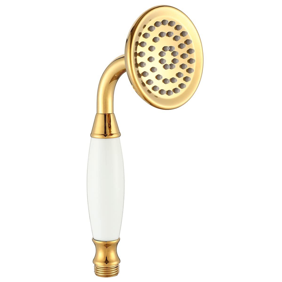 Ownace 3 Inch Traditional Gold Brass Ceramics Telephone Hand Held Shower Head Victorian Shower Head for Bathroom Taps