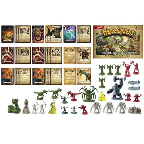 Avalon Hill HeroQuest Der Dschungel von Delthrak Abenteuerpack, HeroQuest Basisspiel erforderlich, Rollenspiel - Deutsche Version, Earthy Tones and Blue and White 3