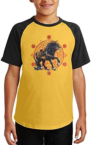 Unicorn Magic Hexagonal Star Youth Girl Baseball T-Shirts Fashion Crew Neck Raglan Shirts Short Sleeve Tops Tees