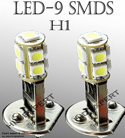 Focuslife LED H1 9SMD Hyper White High Beam or Fog Light ONLY Direct Replacement Bulbs