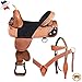 HILASON 14″ Treeless American Leather Saddle Trail Barrel Tack Setthumb 1
