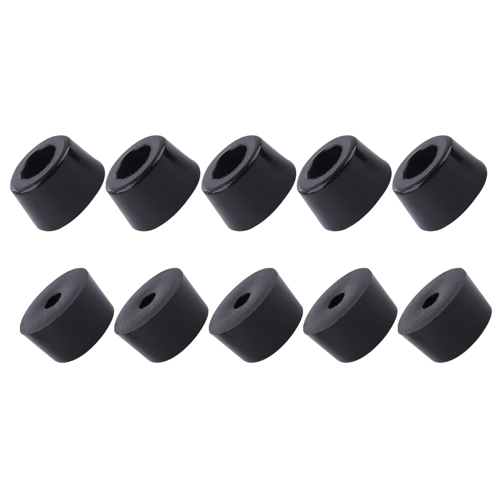 METALLIXITY Rubber Bumper Feet (12x7mm/0.47"x0.28") 10Pcs, Round Leg Pads Floor Protectors - for Home Tables Chairs Cutting Board, Black