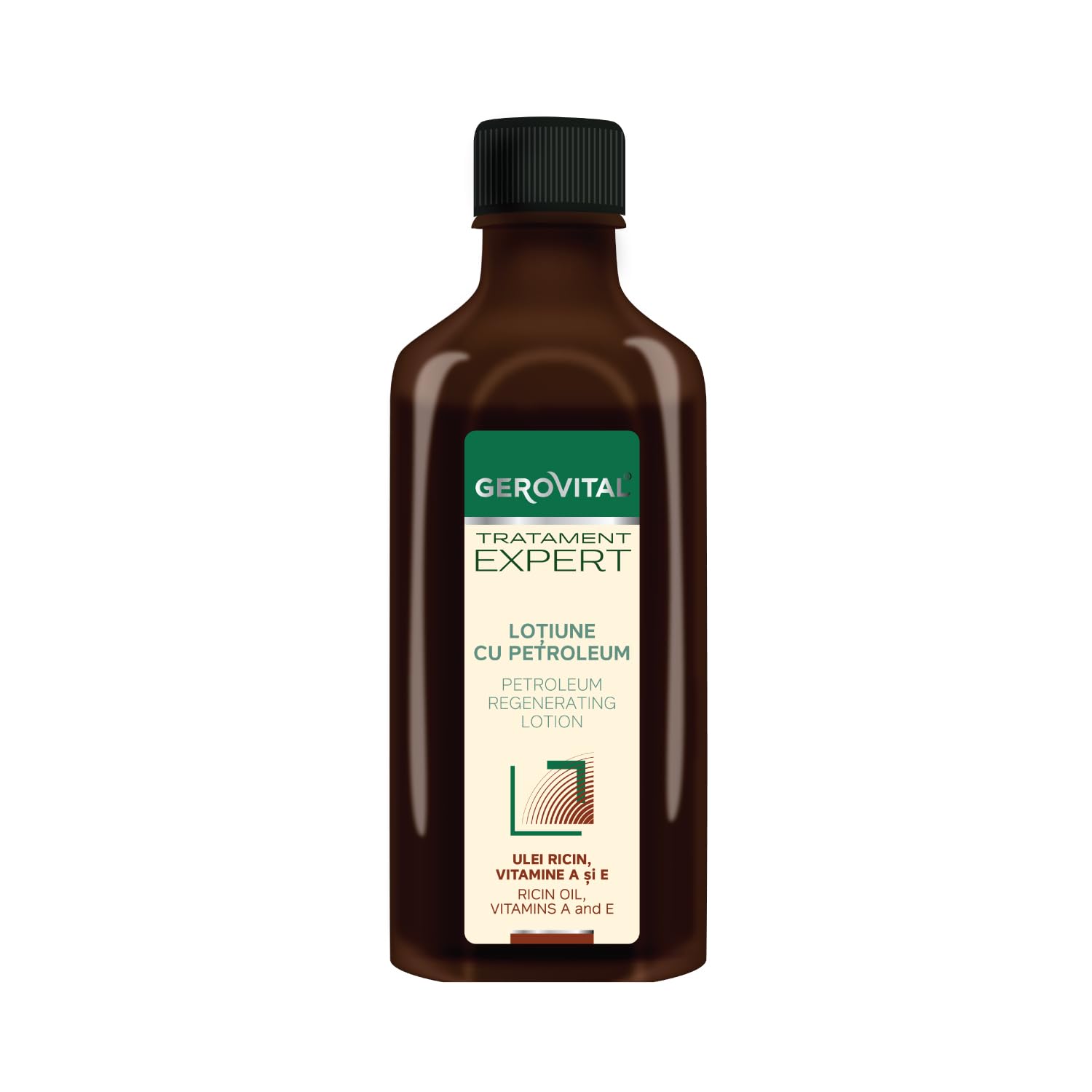 Gerovital Tratament Expert Intensive Regenerating Lotion for Hair with Petroleum, Castor Oil, Vitamin A and E, Reduces Hair Loss, Stimulates its Growth, 100 ml