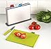 Joseph Joseph 60025 Index Cutting Board Set with Storage Case Plastic Color Coded Dishwasher-Safe, Large, Silver (discontinued model)