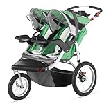 Schwinn Turismo Double Swivel Stroller, Green/Black