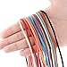 SUBANG 31 Colors 508 Feet Plastic Lacing Cord Plastic Gimp Ropes for Jewelry Making with 40 Pieces Snap Clip Hooks Keychain Ring Clips