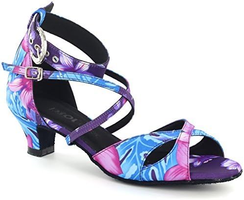 DSOL Latin Sandal DC1616-1 Heel 1.5" (5.5, Floral)