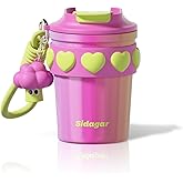 SDGA+ 12 oz Travel Coffee Mug Spill Proof Leak Proof, Stainless Steel Thermal Coffee Cup with Lid, Resuable Cup for Hot and Cold, Portable Tumbler for Women, Rainbow