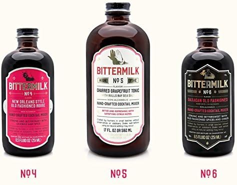 Bittermilk Cocktail Mixer Variety 3 Pack - Includes Bittermilk No.4 No.5 No.6