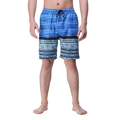 serwei Men's Casual Beachwear Board Shorts Swim Trunks