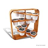 Everything Bamboo K-Cup Holder – Attractive Custom Swing Arm Design Holds 16 K-Cups