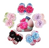ZHW Baby Girl's Barefoot Sandals Flower