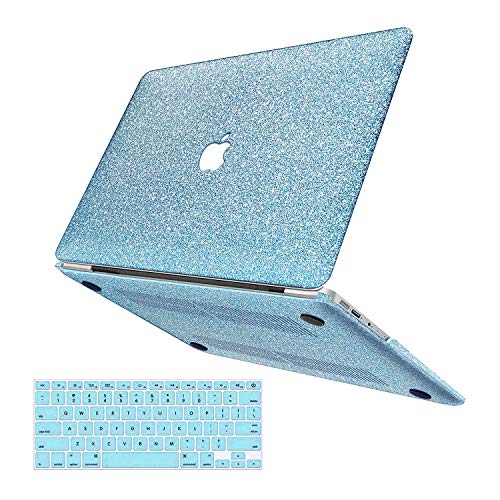 MacBook Air 13 inch Case,Anban Glitter Bling Smooth Protective Laptop Shell Slim Snap On Case with Keyboard Cover Compatible MacBook Air 13" (A1369 & A1466),Shining Loyal Blue - Thumbnail 7