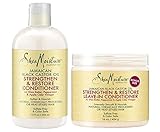 Shea Moisture Jamaican Black Castor Oil Combination Pack - 13 oz. Strengthen, Grow & Restore Conditioner & 16 oz. Strengthen, Grow & Restore Leave-In Conditioner