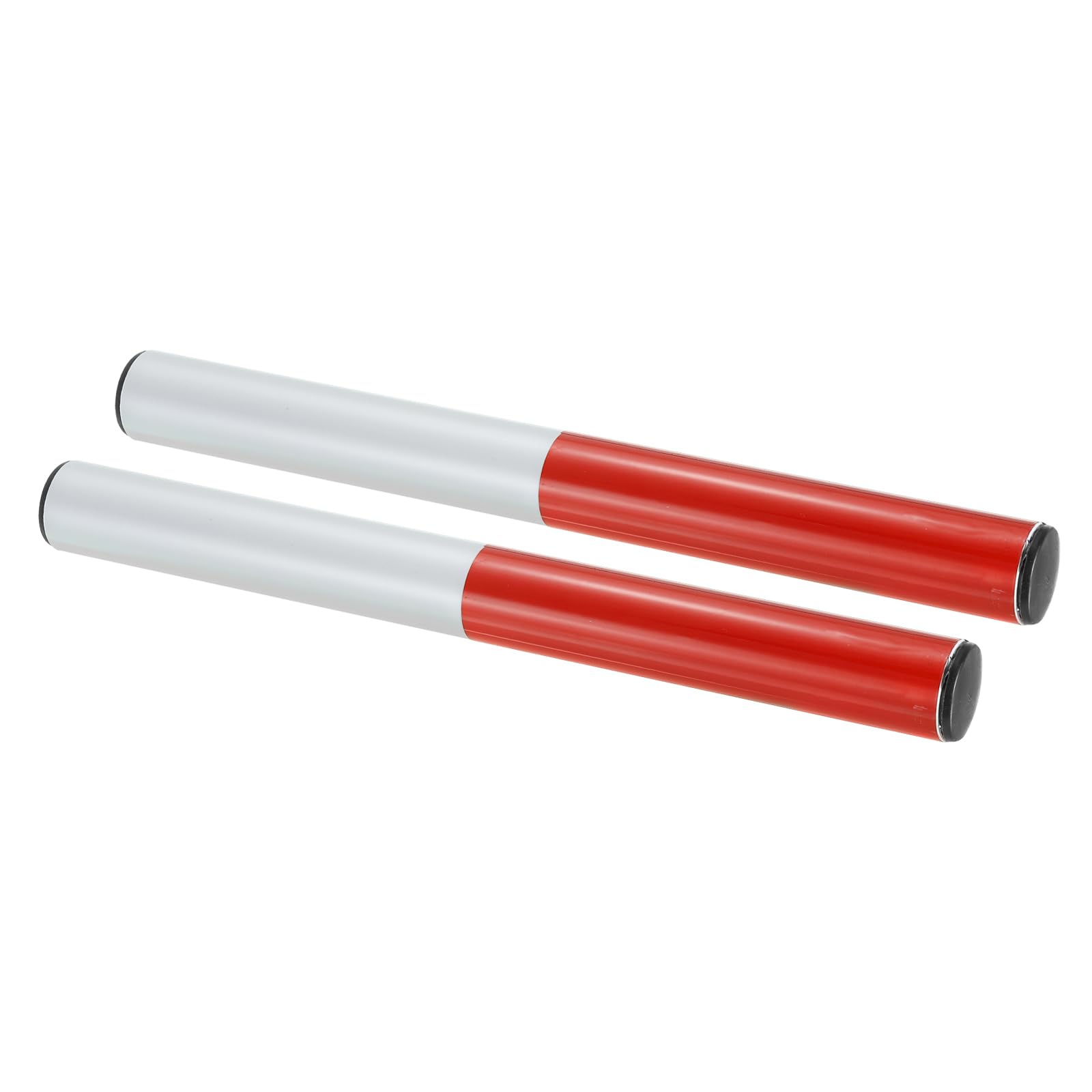 PATIKIL Junior Relay Track Baton, 2 Pack PVC Plastic Race Field Running Baton Relay Stick for Outdoor Athletics Sport Game Tool, Red White