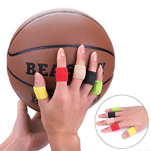 Self-Adhesive Cohesive Wrap Bandage Flexible Stretch Tape Athletic Strong Elastic First Aid Tape for Wrist, Ankle Sprains, Swelling 6 Packs, 1Inch X 5Yards