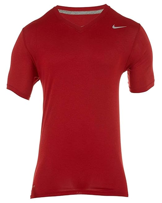 NIKE Men's Legend VNeck Training TShirt (Large, Red
