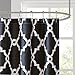 Merritt Design Pattern Modern Fabric Shower Curtain, Simple Geometric Casual Shower Curtains for Bathroom, 72 X 72, Black