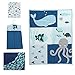 Lambs & Ivy Oceania Aqua/Blue Aquatic 4 Piece Crib Bedding Set