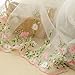 Lace Fabric Organza Pink Flower Embroidery Wedding Fabric 51