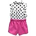 Jastore Summer Girls Clothing Sets Girl Baby Clothes Polka Dot Shirt +Pants (3T, Pink)