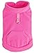 EXPAWLORER Polar Fleece Vest Dog Clothes - Fall Dog Sweater Pet Clothing, Warm Soft Pullover Sleeveless Dog Jacket with Small Pocket, Cold Winter Coat for Small Medium Large Dogs (Hot Pink, M)
