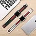 HUANLONG Compatible with Apple Watch Band, Nylon with Genuine Leather Sport Replacement Strap Wrist Band with Metal Adapter Clasp - 42mm - Red/Green/White