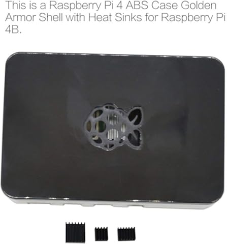Paperllong® Caja de carcasa ABS Case Armor Shell V4 actualizada con disipadores de calor para Raspberry Pi 4B Negro/Blanco/Transparente