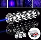 Blue, power : 1200MW Blue Pointer Flashlight lighted cigarette & match Beam Module 16340 Battery Charger box