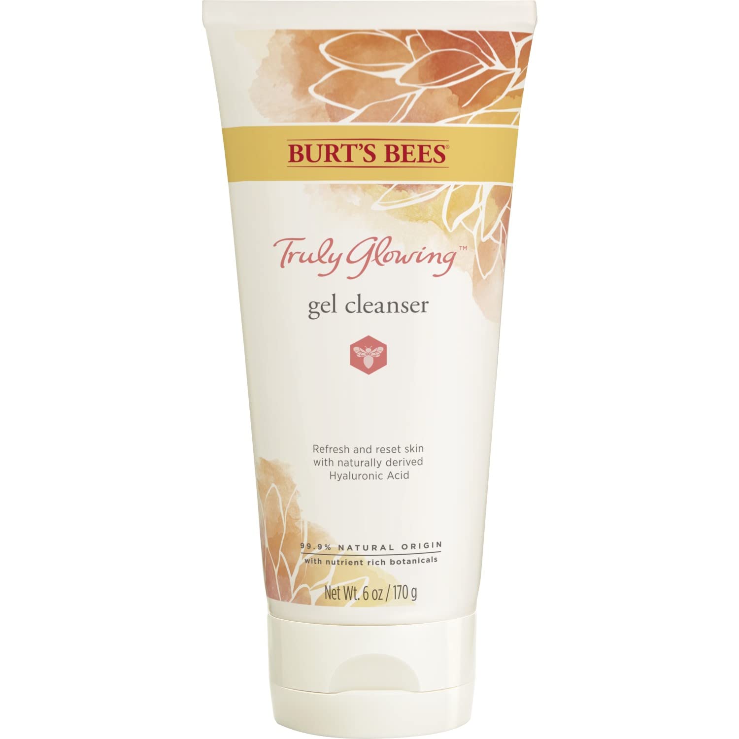 Burts Bees Truly Glowing Gel Cleanser for Unisex 6 oz Cleanser White