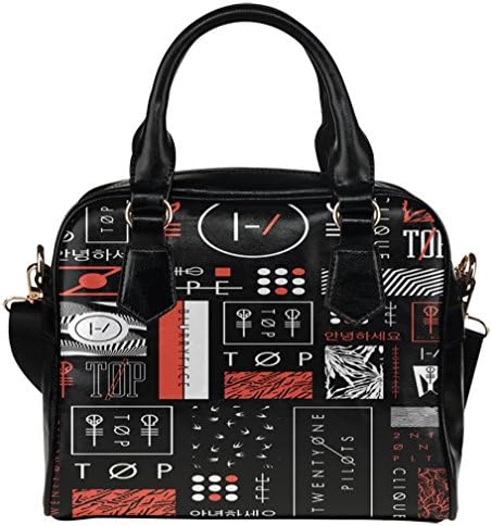 Popular PU Leather Female Shoulder Handbags Cross-body Bag Pouch with Beautiful Twenty One Pilots Print (Small)