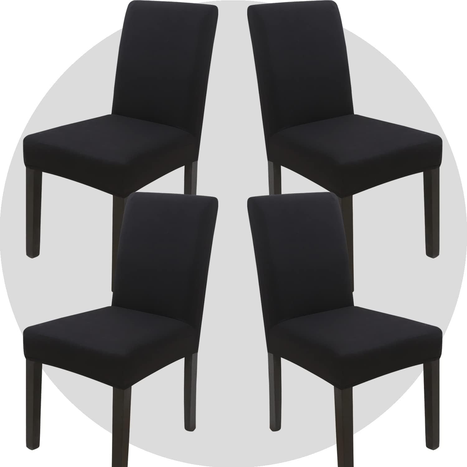 TOMMO Dining Room Chair Covers Set of 4, Stretch Removable Washable Spandex Dining Chair Slipcovers Protectors, Kitchen Chair Covers for Dining Room Party Hotel Ceremony Banquet