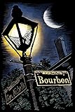Bourbon Street - New Orleans, Louisiana - Scratchboard (9x12 Art Print, Wall Decor Travel Poster)