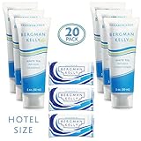 BERGMAN KELLY Soap Bars & Shampoo and Conditioner 3-Piece Set (1 Oz each, 20 Pack), Delight Your Guests with Revitalizing and Refreshing Travel Toiletries Hotel Amenities in Bulk