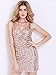 ROMWE Women's Sequin V-Neck Spaghetti Strap Bodycon Cocktail Dress