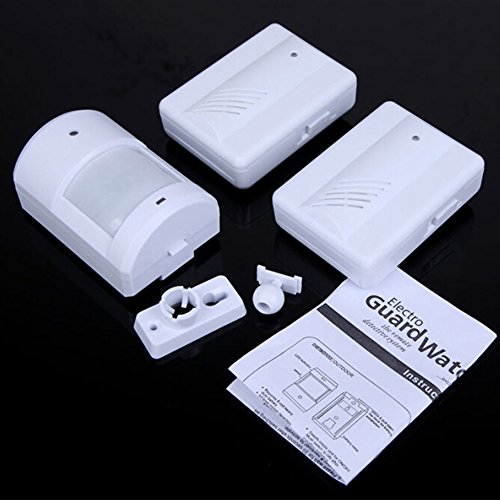 Wireless-Doorbell-Chime-KitHome-Security-AlarmMALLCROWN-Wireless-Driveway-Alert-Infrared-Motion-Sensor-Chime-with-2-Receiver-and-1-SensorMotion-Sensor-Detect-Alert