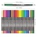 Dual Brush Pens Fine Markers - Fine Tip Drawing Markers for Coloring Books, Brush Pens for Sketching Markers, 24 Bright Colors