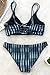 CUPSHE Women's Bikini Sets Two Piece Swimsuit Crisscross Back Straps Low Rise Lace Up
