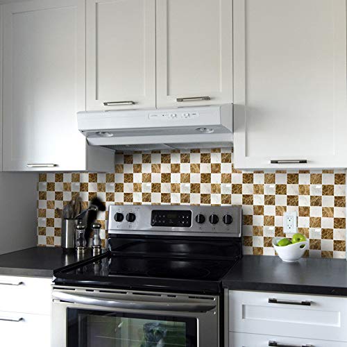 Premium Peel and Stick Tile Backsplash,Stick On Backsplash Wall Tiles for Kitchen & Bathroom-Self Adhesive-10.62" x 10" (6 Sheets)