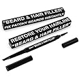 BEST Beard & Hair Filler Pen/Pencil & Brush - Instantly Fill Patches & Thin Areas for a Perfect Beard & Hairline - More Effective Than Hair Fiber - Waterproof - Vegan w/Vitamin E for Healthy Growth