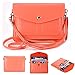 Universal Soft PU Leather Cell Phone Bag Purse Case Cross Body Wallet Pouch with Shoulder Strap & ID Cards Holders for Carrying iPhone6s/6s plus/6/6 Plus/5s and Samsung Series Phones(Watermelon Red)