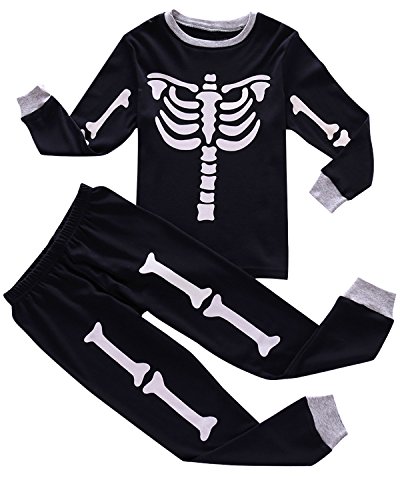 Little Boys Skeleton Halloween Pajamas Sets Pumpkin Ghost Pjs Sleepwears Clothes