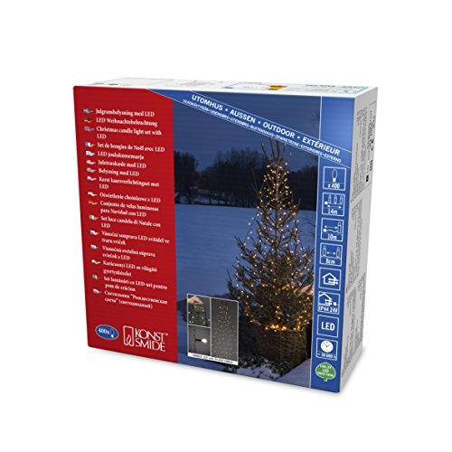 Konstsmide LED Albero cappotto con Globes, Plastica, Nero