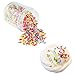 KOMIWOO 107 Pack Slime Kit - 100 Sheets Imitation Gold Leaf, Fishbowl Beads Fish Bowl 3.5oz, Slushie Beads 3.5oz, Colorful Styrofoam Foam Balls 10000pcs Fake Sprinkles, Fruit Splice, Glitter Sequins