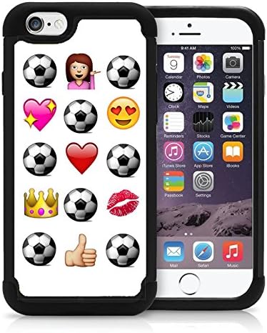 Soccer Novelty Emoji Funny Princess Love Soccer Case For Teens Girls iPhone 5 iPhone 5S Case Cover Protective HYBRID Bumper Case with Drop Protection Dual Layer